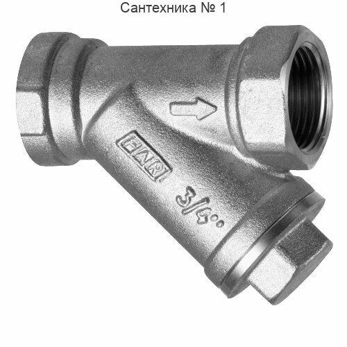 Грязевик 3/4 ВР-ВР, 300 мкм, хромированный FAR