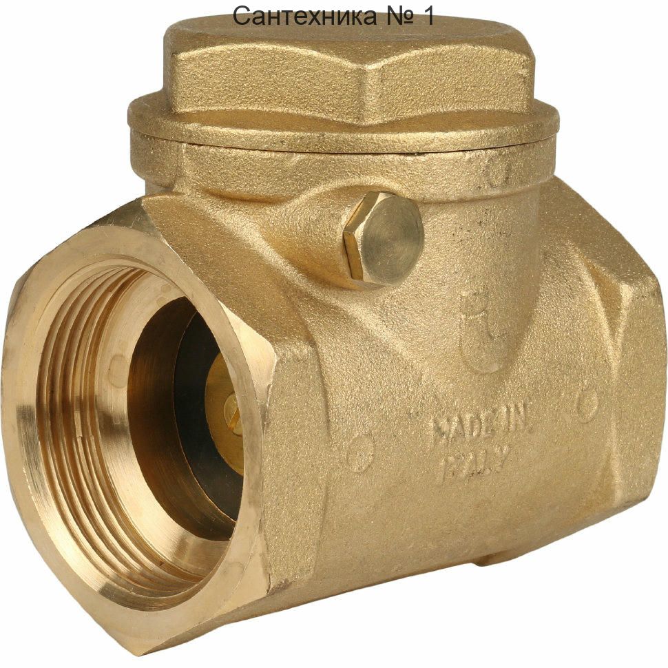 Клапан обратный 1 1/4" лепестковый горизонтальный с металлическим затвором и ревизией Itap