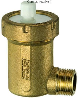 Воздухоотводчик автоматический 1/2", угловой FAR