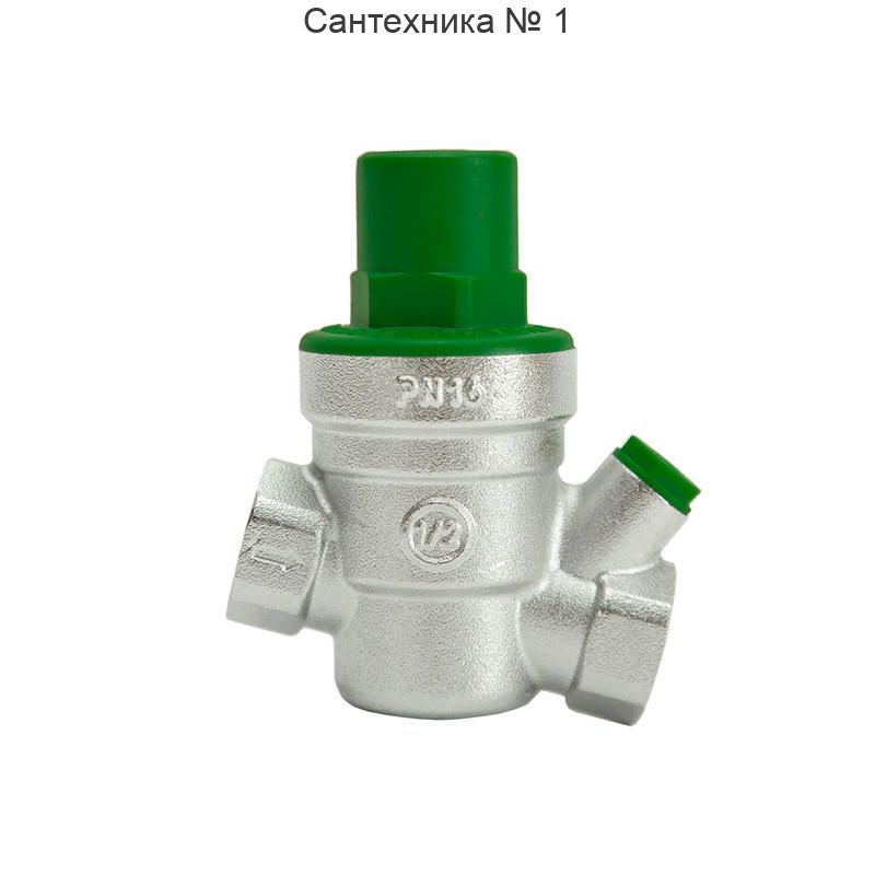 Редуктор давления мембранный 1/2" В 1,5-6 бар PN16 с отверстием под радиальный манометр 1/4", хром Arrowhead