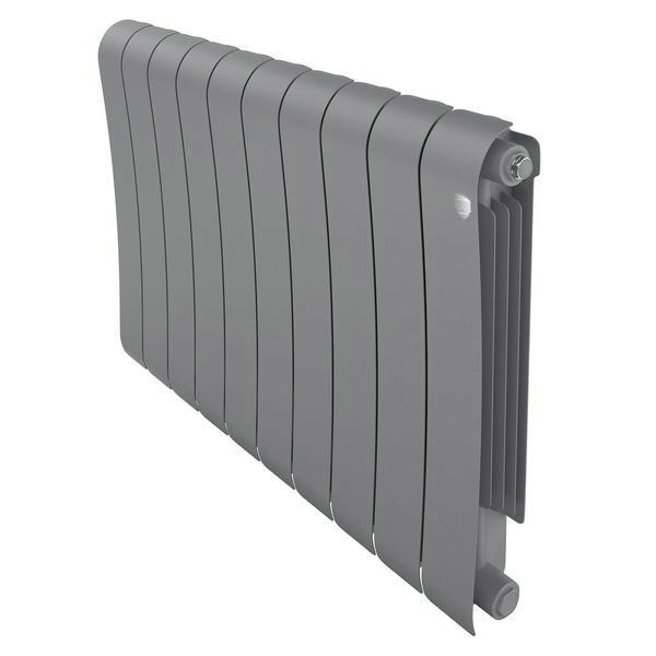 Радиатор биметаллический Royal Thermo Infinity 500 Silver Satin 10 секций, боковое подключение