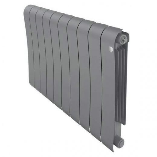 Радиатор биметаллический Royal Thermo Infinity 500 Silver Satin 10 секций, боковое подключение