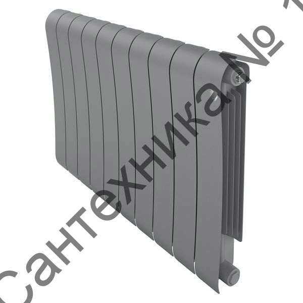 Радиатор биметаллический Royal Thermo Infinity 500 Silver Satin 10 секций, боковое подключение