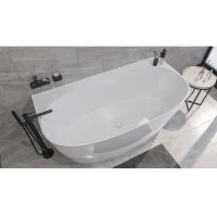 Ванна из искусственного камня WHITECROSS Pearl A 155x80 0214.155080 со сливом по центру схема 15