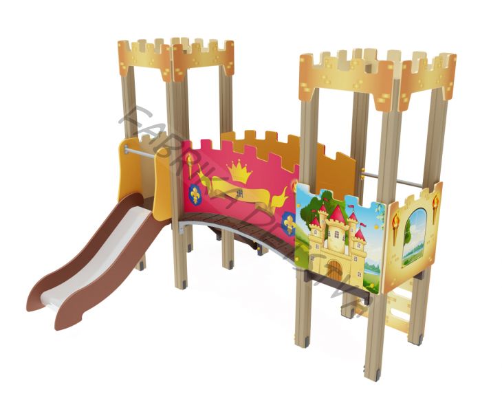 Детский игровой комплекс                          Королевство Горка 750                                           3100х2730х2730	 - 	ДИК 02-1502