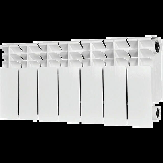 Радиатор биметаллический TITAN 200 7 секций, боковое подключение, белый RAL 9016 STOUT
