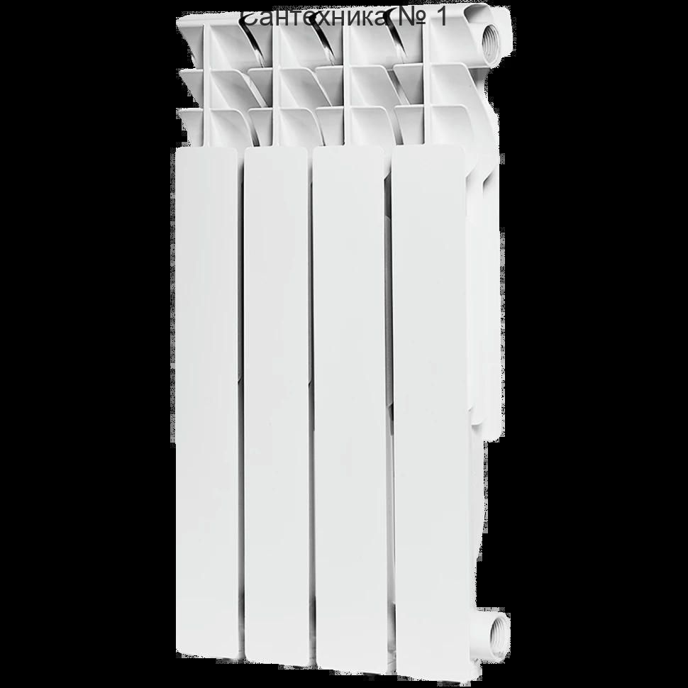 Радиатор алюминиевый секционный Plus 500 4 секций, боковое подключение Ral 9016 ROMMER