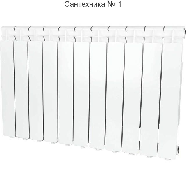 Радиатор алюминиевый секционный BRAVO 500 11 секций, боковое подключение, белый STOUT