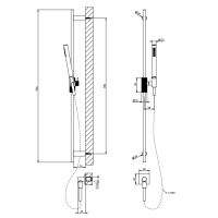 Душевой гарнитур Gessi Inverso Diamantato 73641 схема 10