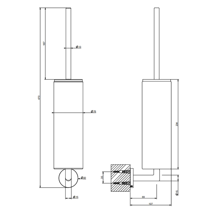 Настенный ёршик Gessi 63619 ФОТО