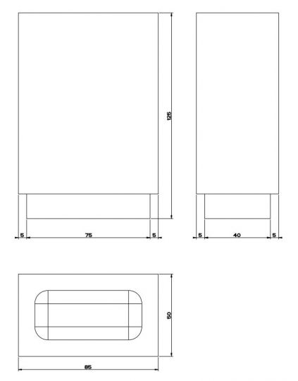 Стакан Gessi Rettangolo 20834 в различных отделках схема 3