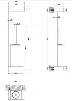 Gessi Rettangolo Комплект: Держатель для туалетной бумаги + ёршик 20868 схема 3