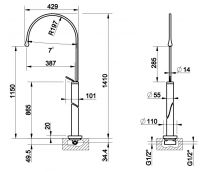 Смеситель для раковины Gessi Goccia 33628 схема 2 Смеситель для раковины Gessi Goccia 33628 схема 2