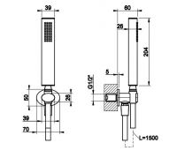 Душевой гарнитур Gessi Shower Sets 21623 схема 2 Душевой гарнитур Gessi Shower Sets 21623 схема 2