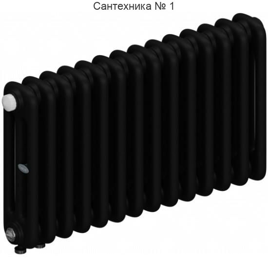 Радиатор стальной трубчатый RIFAR TUBOG 3037-16-DV1, нижнее подключение (антрацит)