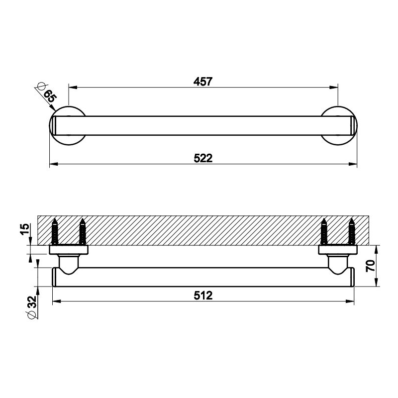Опорная ручка для ванны и душа Gessi Origini Accessories 58424 ФОТО