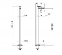 Смеситель для ванны Gessi Ingranaggio 63593 схема 15