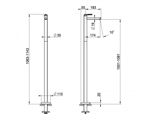 Смеситель для ванны Gessi Ingranaggio 63593 схема 15