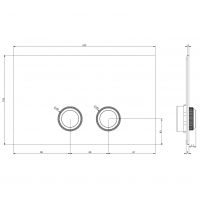 СКИДКА Клавиша смыва для инсталляции Gessi Venti20 Total Look 54651726 Warm bronze схема 2