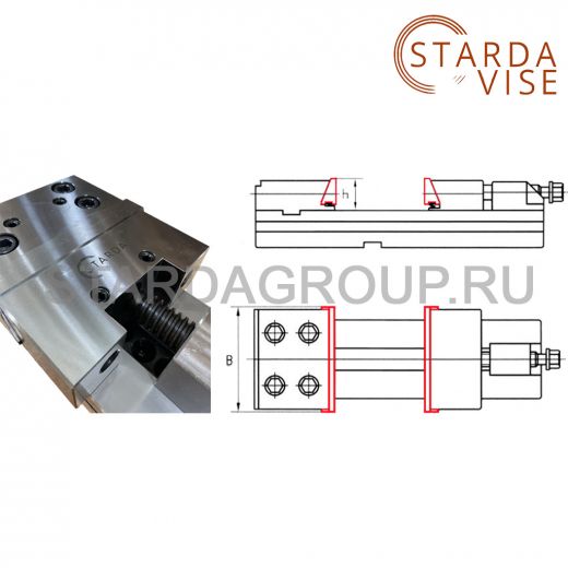 Губки гладкие для тисков GT200 STARDA VISE
