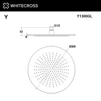 Верхний душ WHITECROSS D=30 см Y1300GL (золото) схема 2