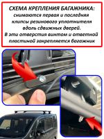 Багажник на крышу Honda Stepwgn (4G) (2017-2021), ЕД, крыловидные дуги