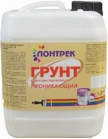 Грунт Проникающий Лонтрек ВД-АК 01-15 10л Бесцветная, Акриловая для Внутренних Работ / Lontrek