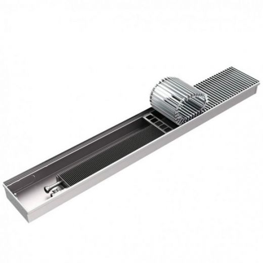 Конвектор внутрипольный с естественной конвекцией RCN 100.200.1700, решётка роликовая ROMMER