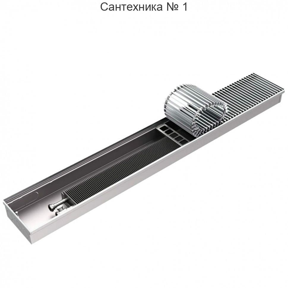 Конвектор внутрипольный с естественной конвекцией RCN 100.260.3400, решётка роликовая ROMMER