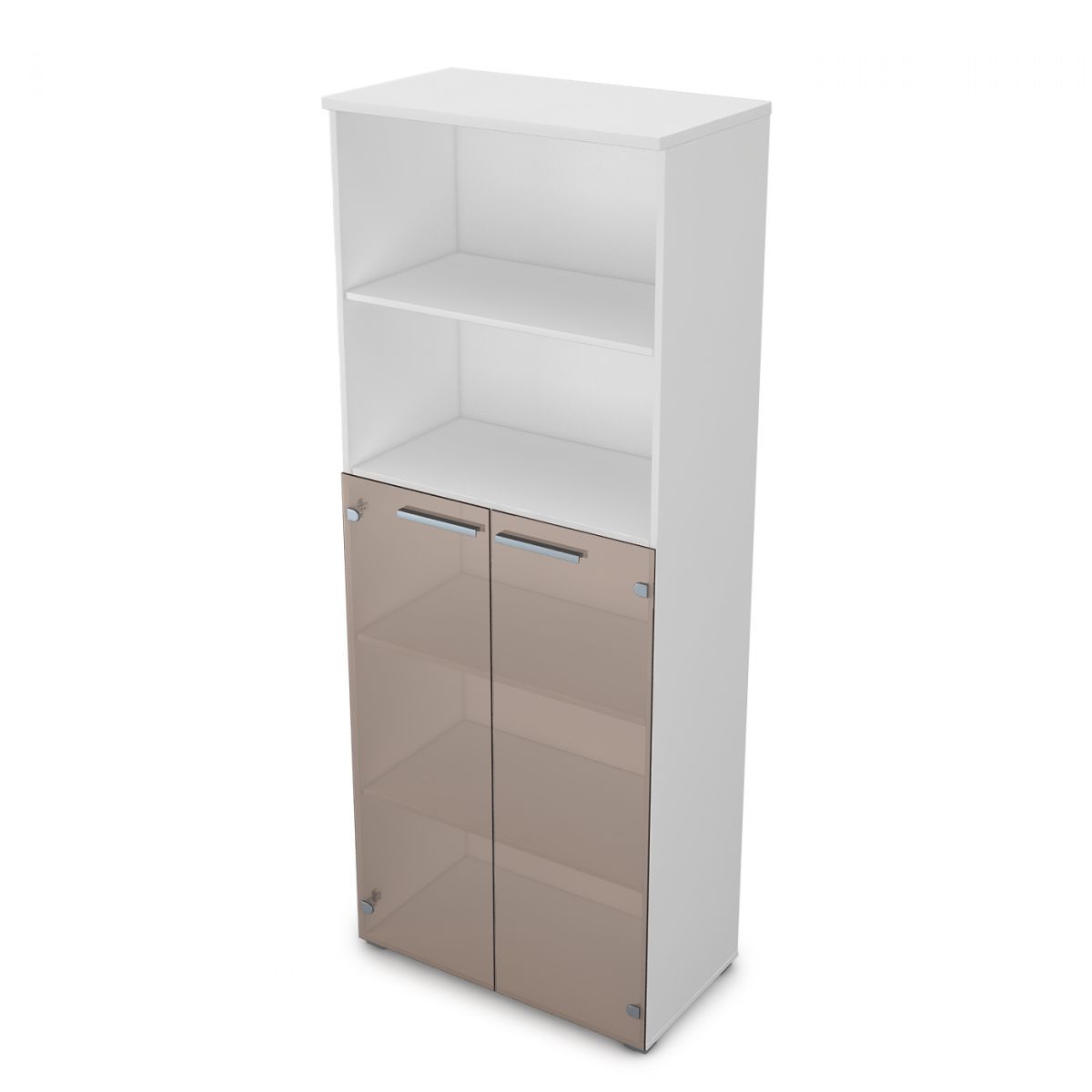 9ШД.005.8 Шкаф высокий со стеклом и открытой полкой (800*450*2045)