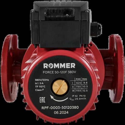 Насос циркуляционный FORCE фланцевый 50-120F 380 V ROMMER
