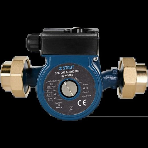 Насос циркуляционный 32-60/180 с гайками STOUT