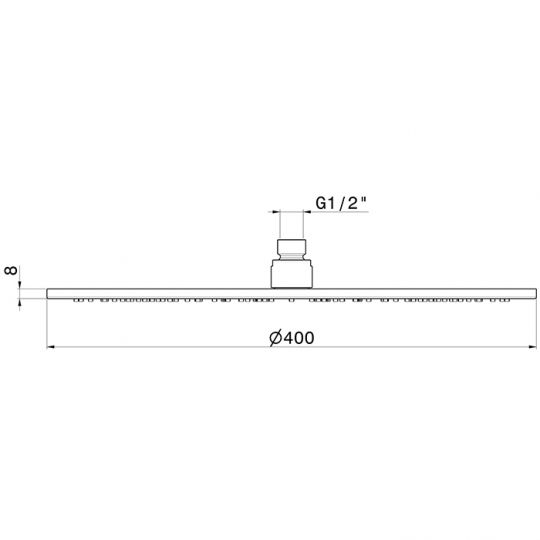 Верхний душ Newform Head Showers 26535 настенный потолочный 40 см схема 12