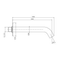 Излив для ванны Newform X-STEEL 316 29482X настенный 22.6 см G3/4 схема 4