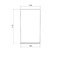 Стакан Newform Accessori tondi 67256.00.000 черная керамика схема 2