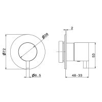 Наружная часть для переключателя запорного вентиля Newform X-STEEL 316 67671EX схема 2