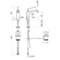 Смеситель для биде Rama Newform O 68425 с донным клапаном схема 6 Смеситель для биде Rama Newform O 68425 с донным клапаном схема 6