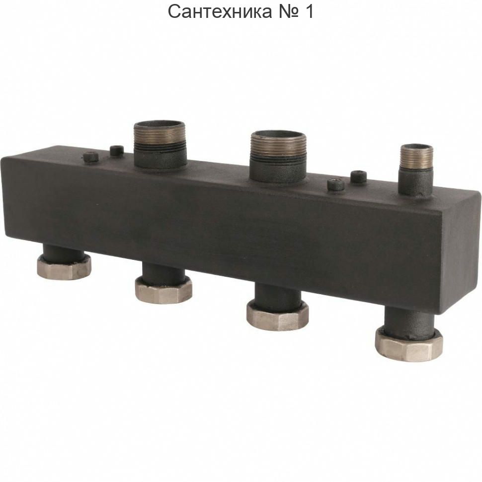 Коллектор распределительный стальной 2 отопительных контура 1 1/2 ROMMER