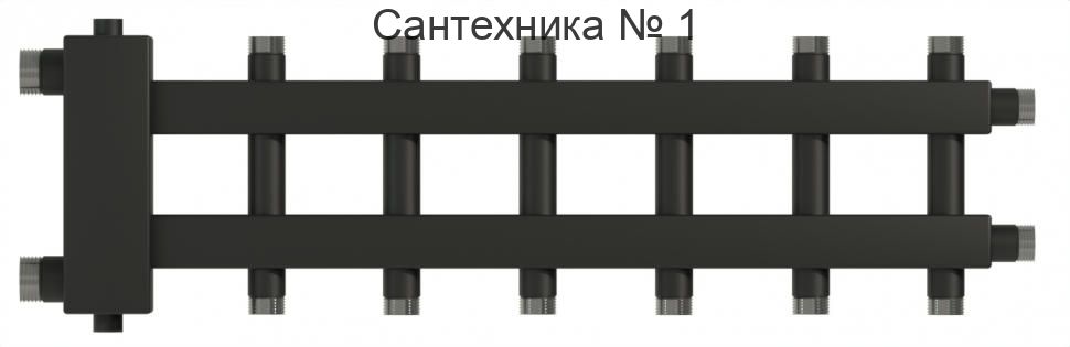 Коллектор с гидроразделителем WKD.R.60.К на 3+3+1 контуров до 60 кВт, дублер компакт Warme