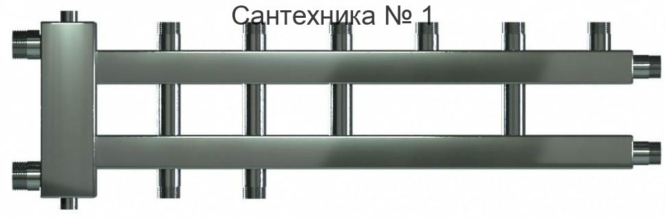 Коллектор с гидроразделителем из нержавеющей стали WKD.R.60.S.К на 3+1+1 контуров до 60 кВт, дублер компакт Warme