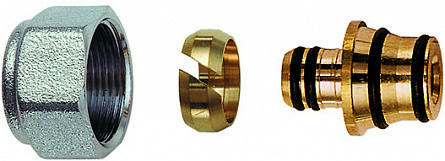 Концовка для металлопластиковых труб 16,8х2,5 с накидной гайкой М24х19 FAR