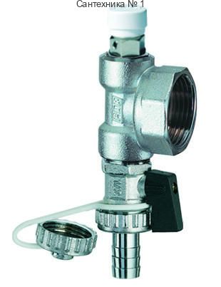 Узел с ручным выпускником воздуха и сливным краном 1" FAR