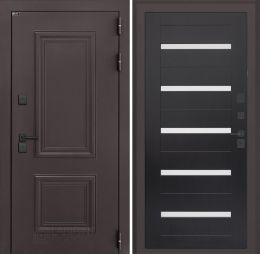 Входная дверь Лабиринт Полярис Лайт - 01 Венге , стекло белое с терморазрывом