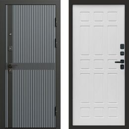 Входная дверь Termo-door Граунд Грей - Спарта Белое дерево