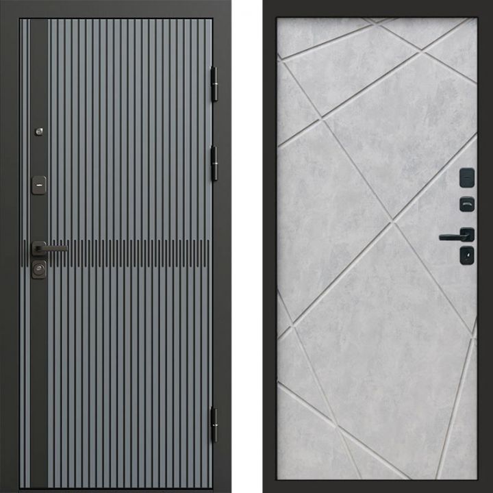 Входная дверь Termo-door Граунд Грей - Лучи Бетон светлый