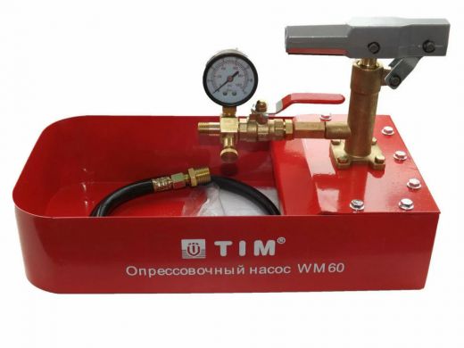 Насос для опрессовки систем отопления 60 бар, 7 л TIM