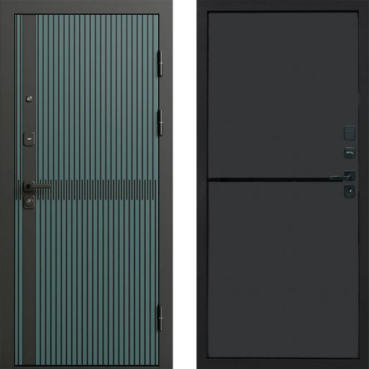 Входная дверь Termo-door Граунд velutto verde - Нео Графит