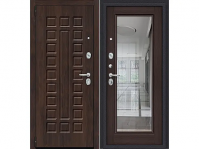 Входная Дверь el’PORTA (Portika) Porta S-3P 51/П61 Almon 28/Wenge Veralinga/Reflex с Зеркалом 2 Замка с Ночной Задвижкой 980х2050мм Правое Открывание / Портика 4329-1493.