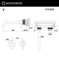 Смеситель для раковины скрытого монтажа WHITECROSS Y Y1215CR хром схема 4