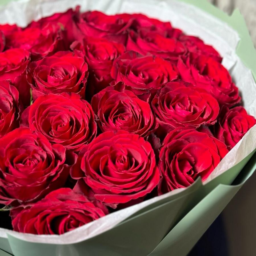Красные розы от 21 шт